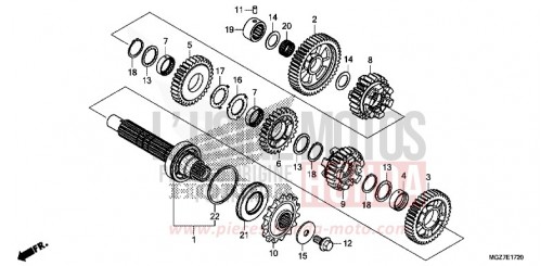 TRANSMISSION (COUNTERSHAFT) CB500XAF de 2015